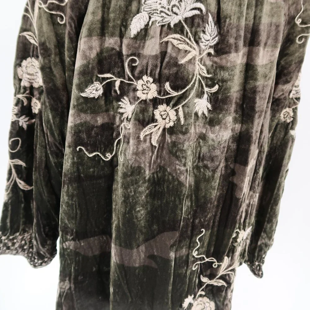 JOHNNY WAS Millie Velvet Peasant Blouse - Picture 8 of 10